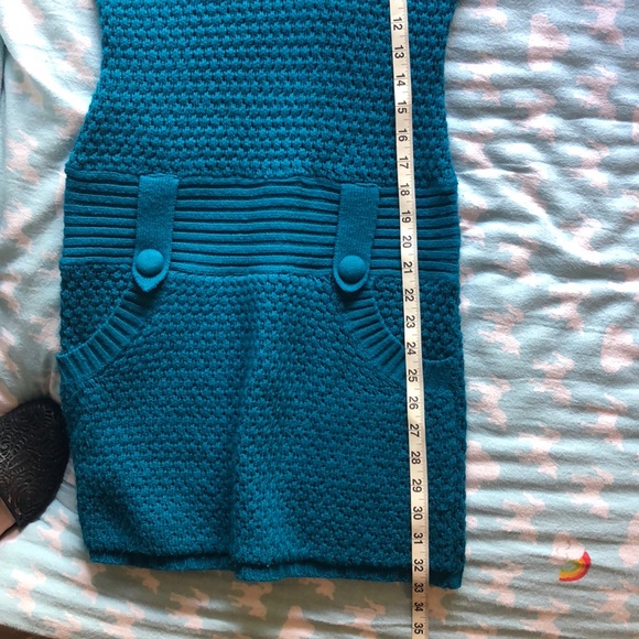Turquoise sweater dress- size Medium - Picture 7 of 7